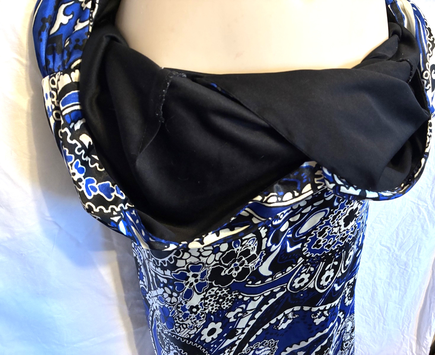 Dressbarn Satin Floral Dress Size- 16 Fully Lined Adjustable Waist Tie NICE !