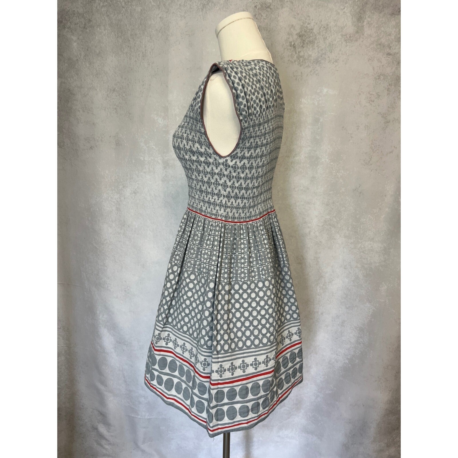 Max Edition Fit & Flare Dress Geometric Print Sleeveless Casual Dress