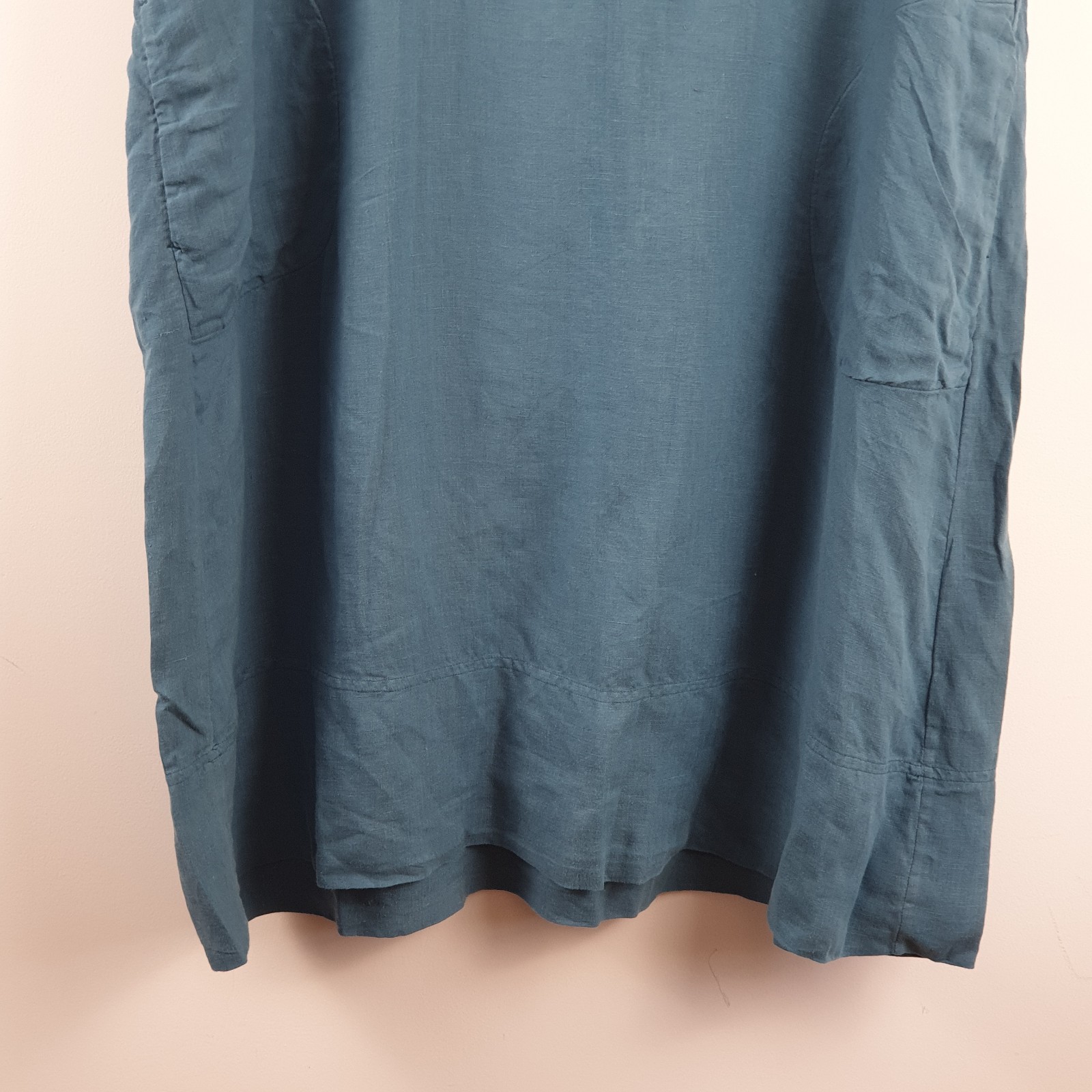 Zyga Lin Laundry Linen Smock Dress Size 42 Fit UK 14 Isadora Embroidery Relaxed