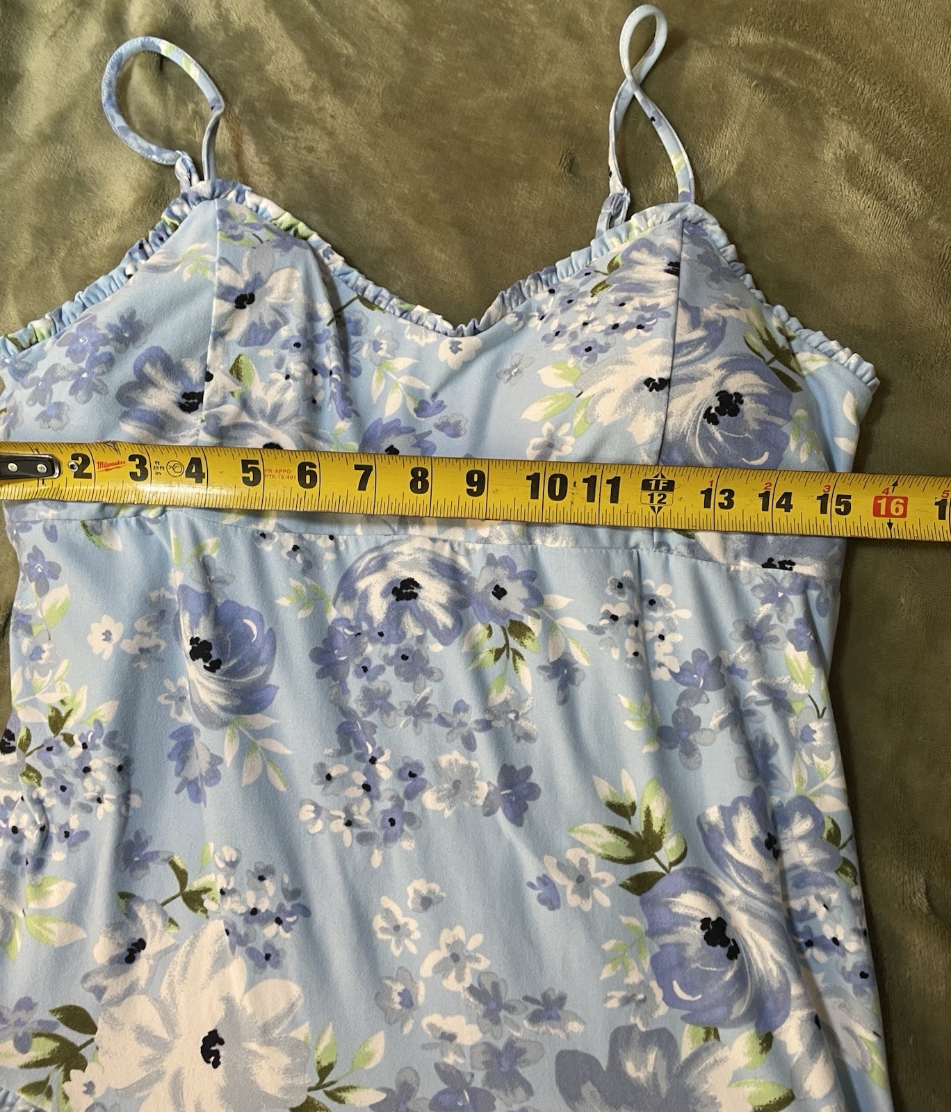 No Boundaries Spaghetti Strap Blue Sun Dress Size XXL 19 Adjustable Straps