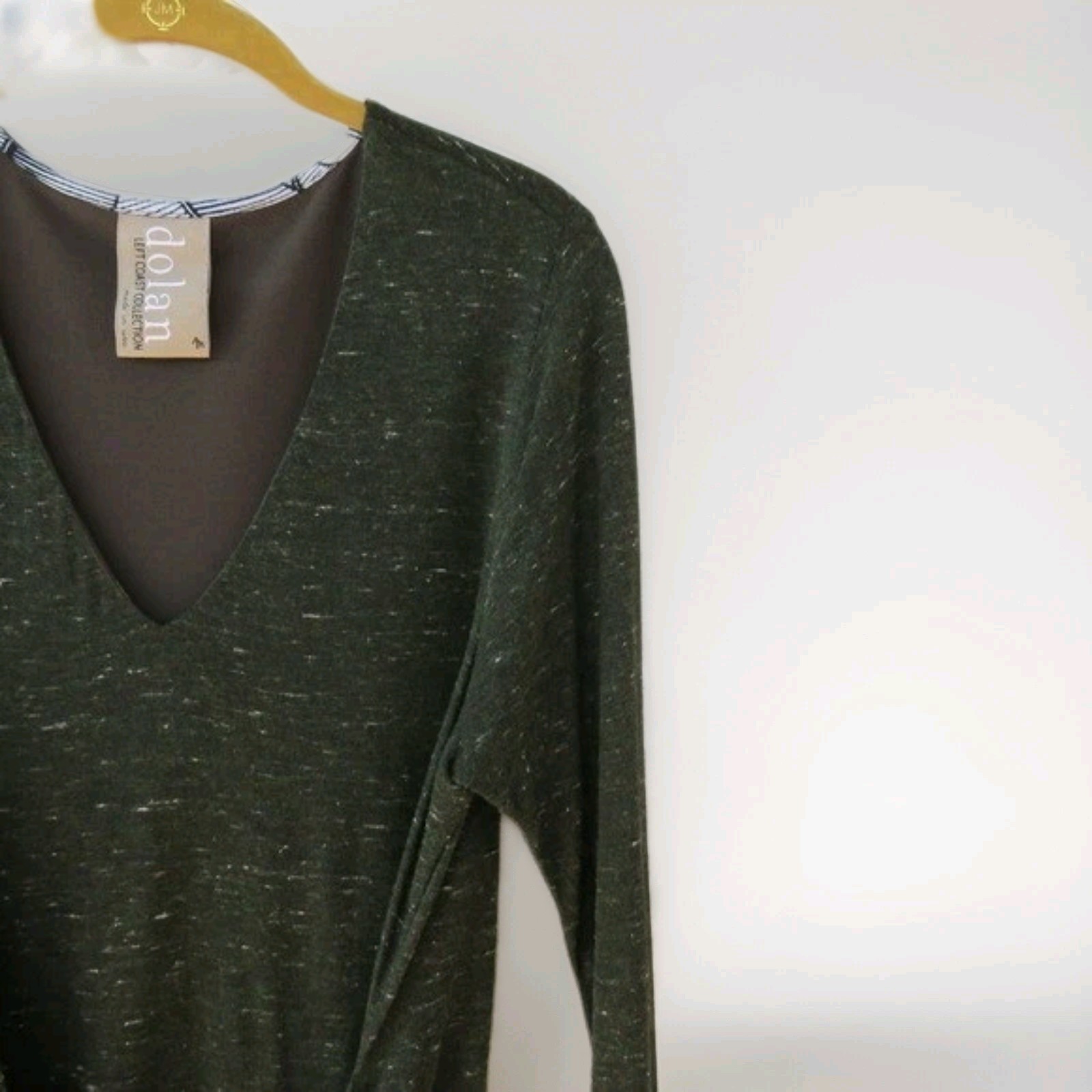 Dolan Left Coast Collection Spacedye Green Tie Front Dress Size Medium