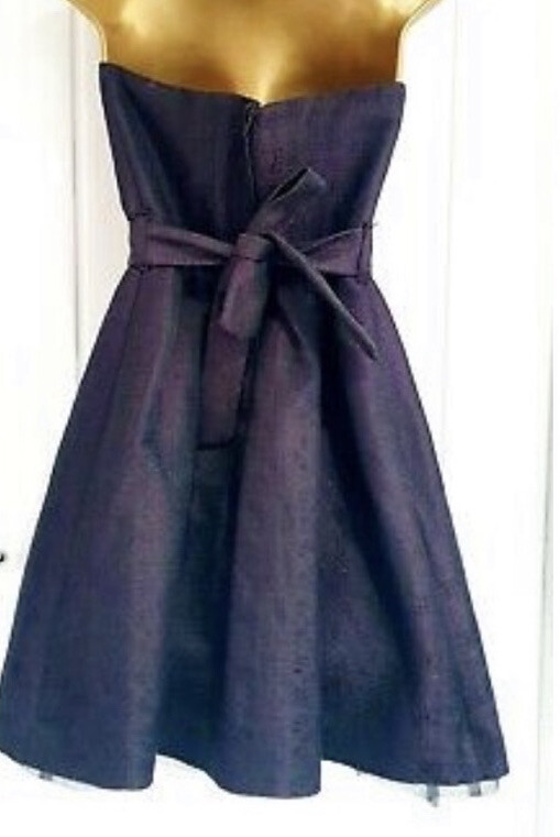 NEXT PURPLE/BLACK BODICE DRESS.UNDER NET. SHIMMER FABRIC.OCCASION,UK 6.Eu 34.