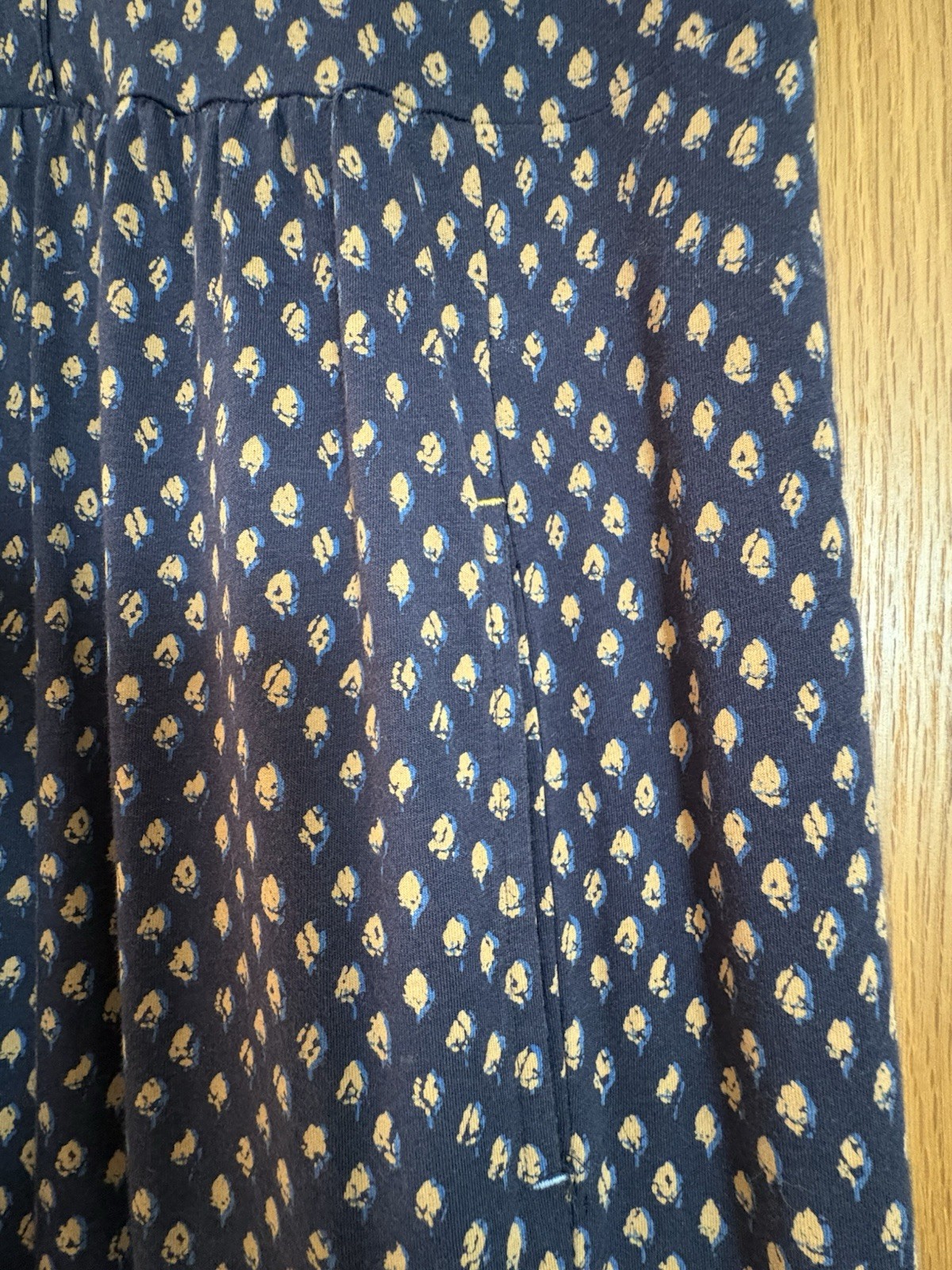 White Stuff Ladies Naya Navy Blue & Beige Tiered Maxi Dress ~ Size 12