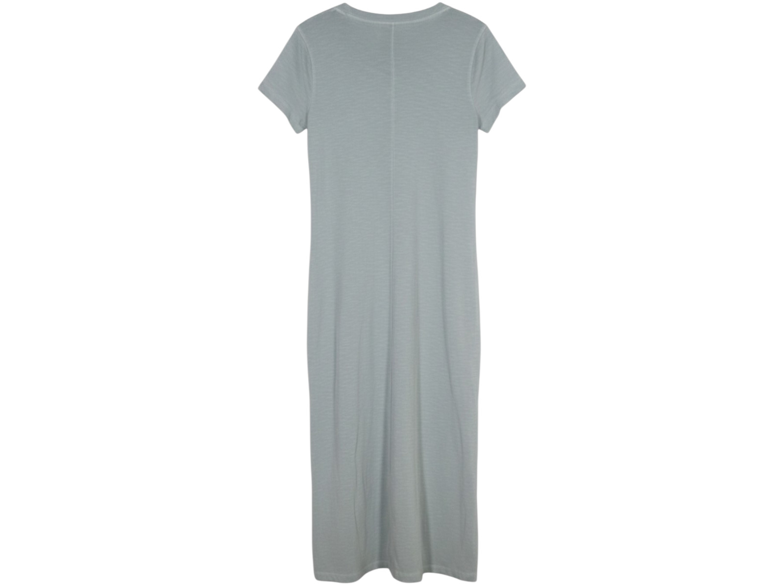MELISSA NEPTON Green SLUB KNIT Cuff Sleeve SIDE SLITS Maxi T-SHIRT DRESS Sz S