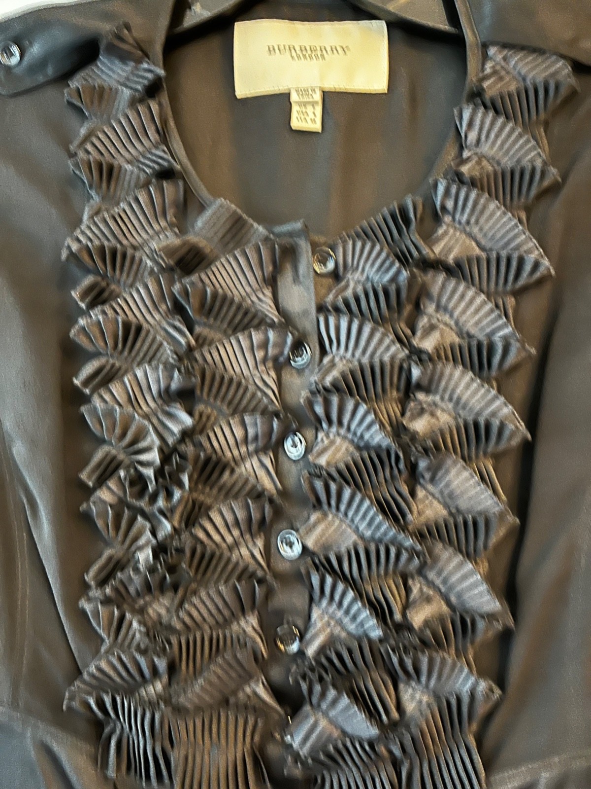 Burberry Silk Black longsleeve dress