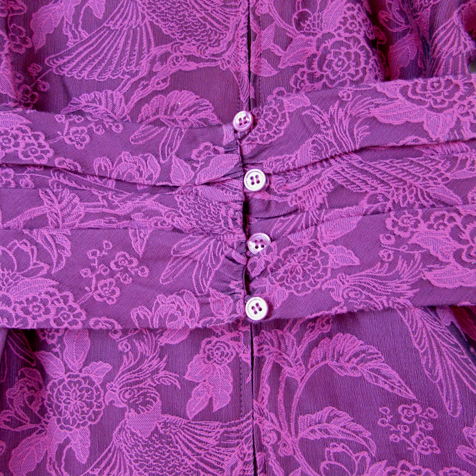 NEW $700 Scanlan Theodore Phoenix Weave Fushia Silk desingner mini dress US 2