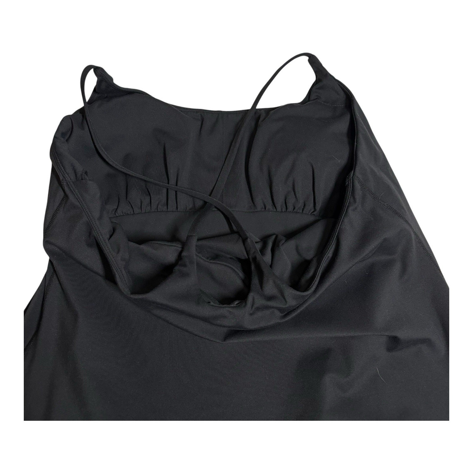 Womens 2X Black Athletic Dress with Cross-Back Straps Built-In Shorts & Bra