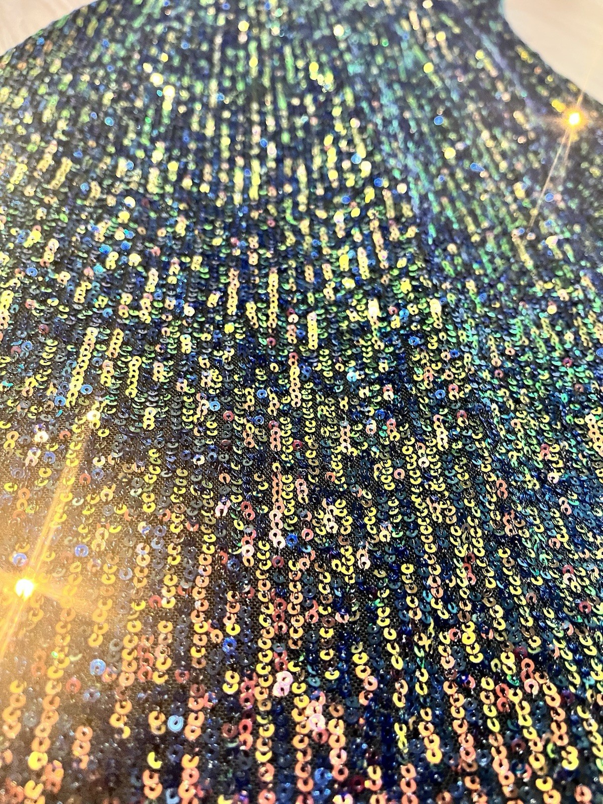 “Color Spectrum Sequin Party Dress