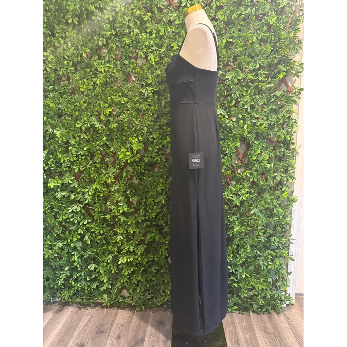 NWT- Romantic Existence Black Column Maxi Dress