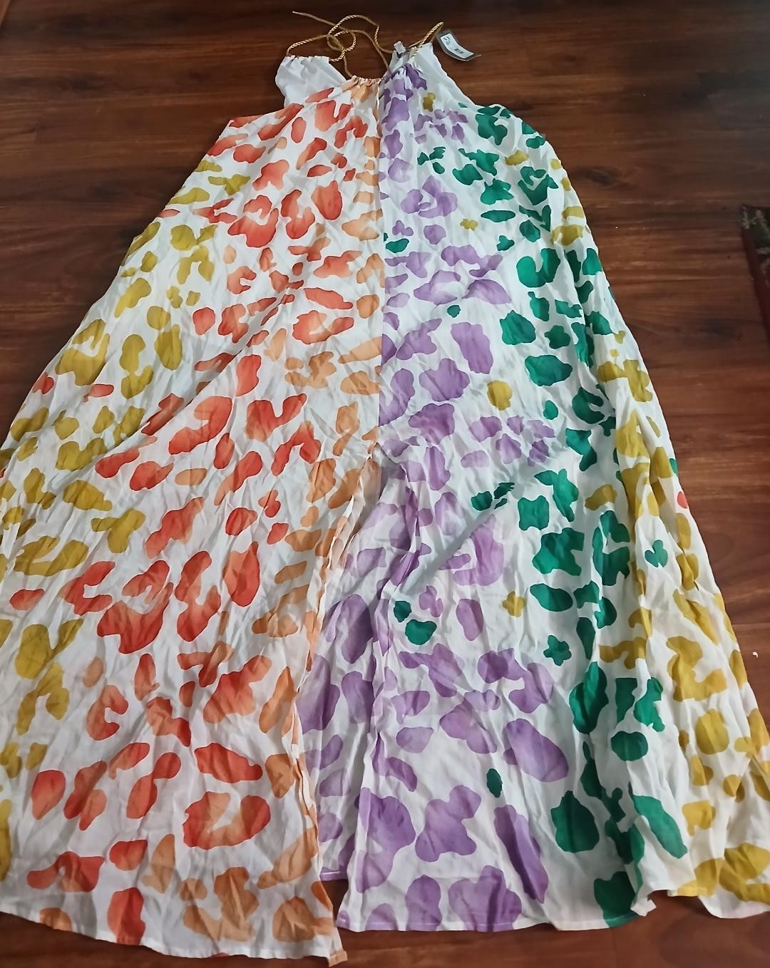 Eva Mendes collection Polyester Colorblock Long Maxi Dress Women’s Size XXL NWT.