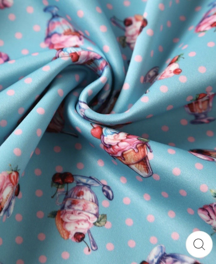 Dolly & Dotty Amanda Sundae Blue Flared Dress UK 18