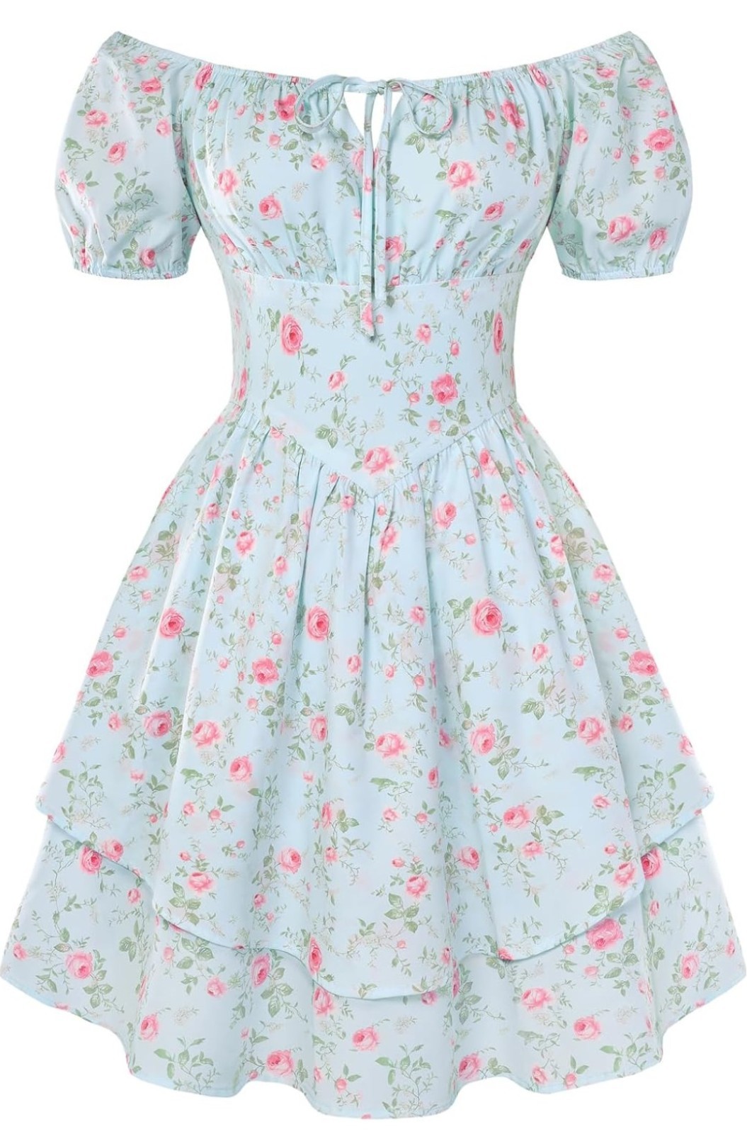 Scarlet Darkness Floral Dress for Women–Milkmaid Sundress with Pocket