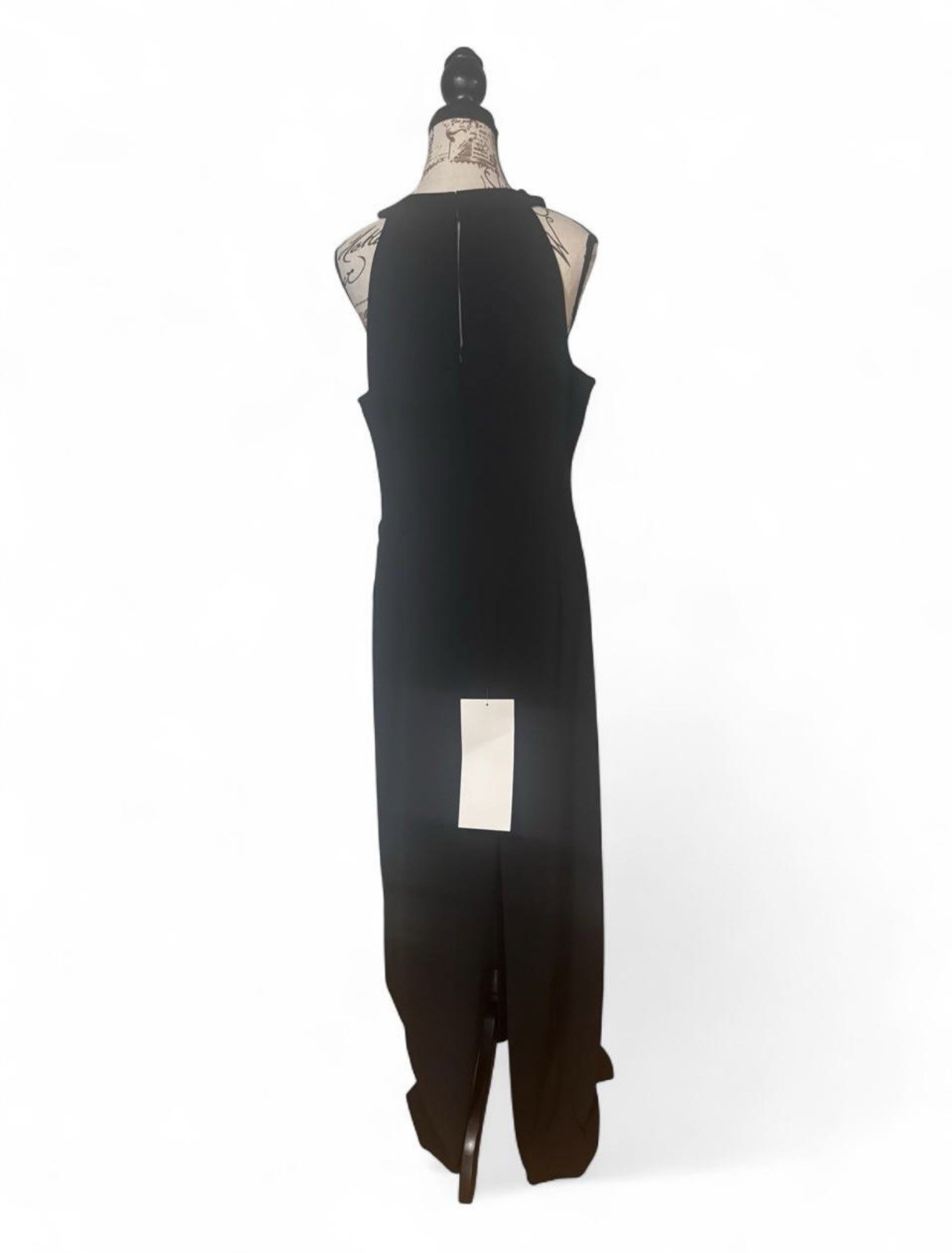 X Evening Black long Halter Top Dress Size 16