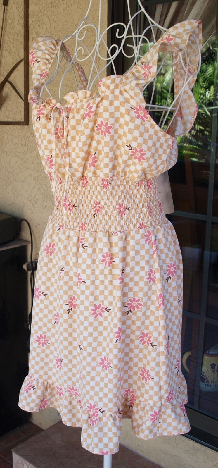 New Lilly Rose Ruffle Strap & Hem Summer Dress Sz. M