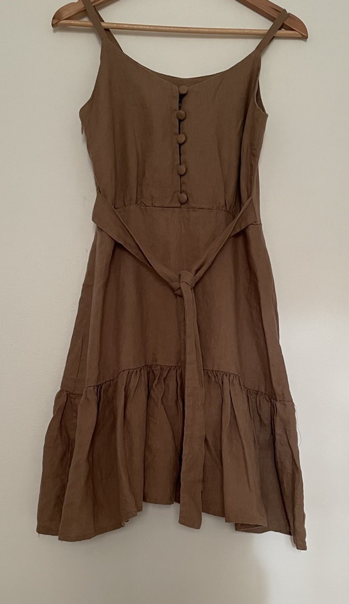 Sixth Sense Flounced Hem Dress Women’s Brown No Size Tag See Pics