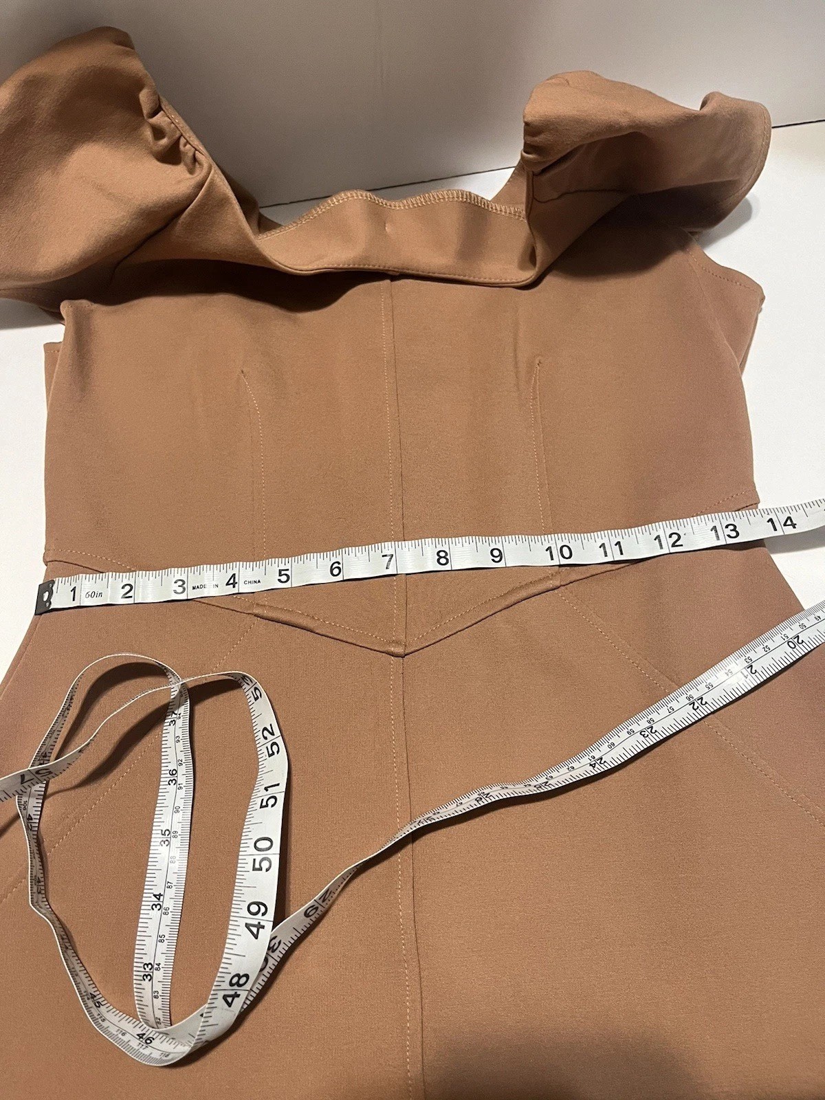 Closet London Cap Sleeve Bodycon Pencil Dress Tan Brown Size US 6 / UK 10