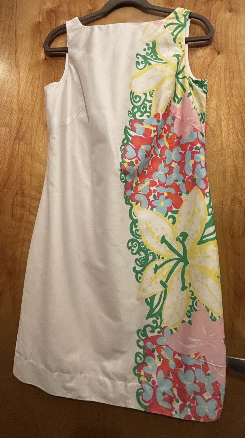 LILLY PULITZER Shift Dress Size 6 Margot Mariposa White Floral Print 100% cotton