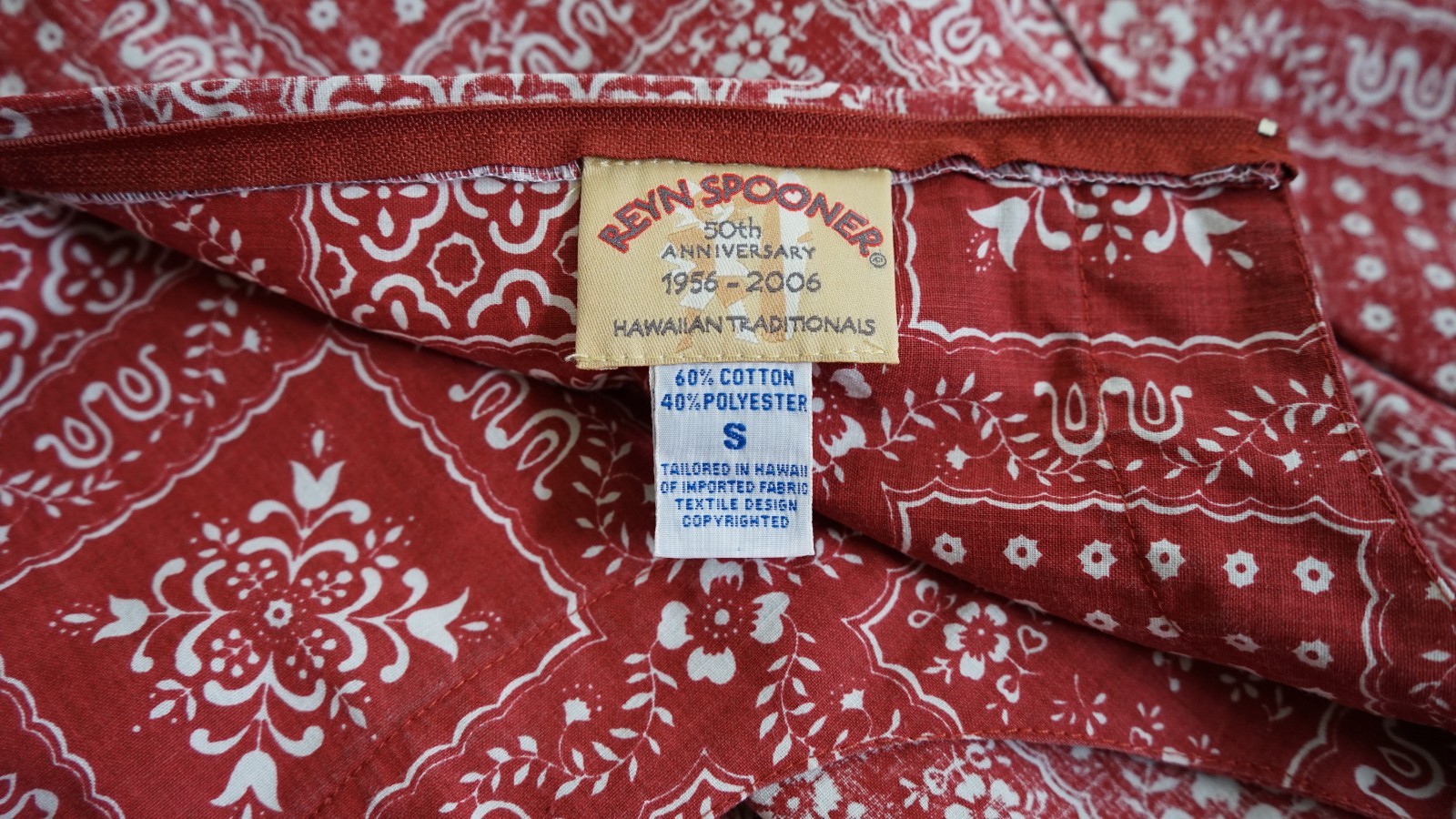 Reyn Spooner Small Patchwork Quilt Reverse Print Back Zip Dress Vintage Hawaii