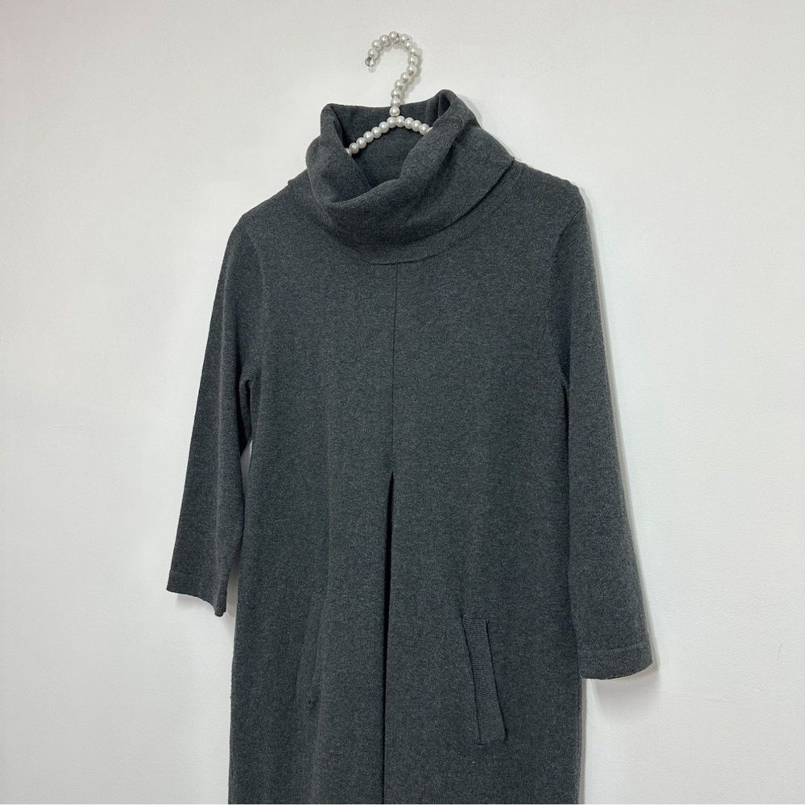 Tyler Boe Kim Cowl Neck Cashmere Blend Sweater Dress in Grey Women’s Sz XS