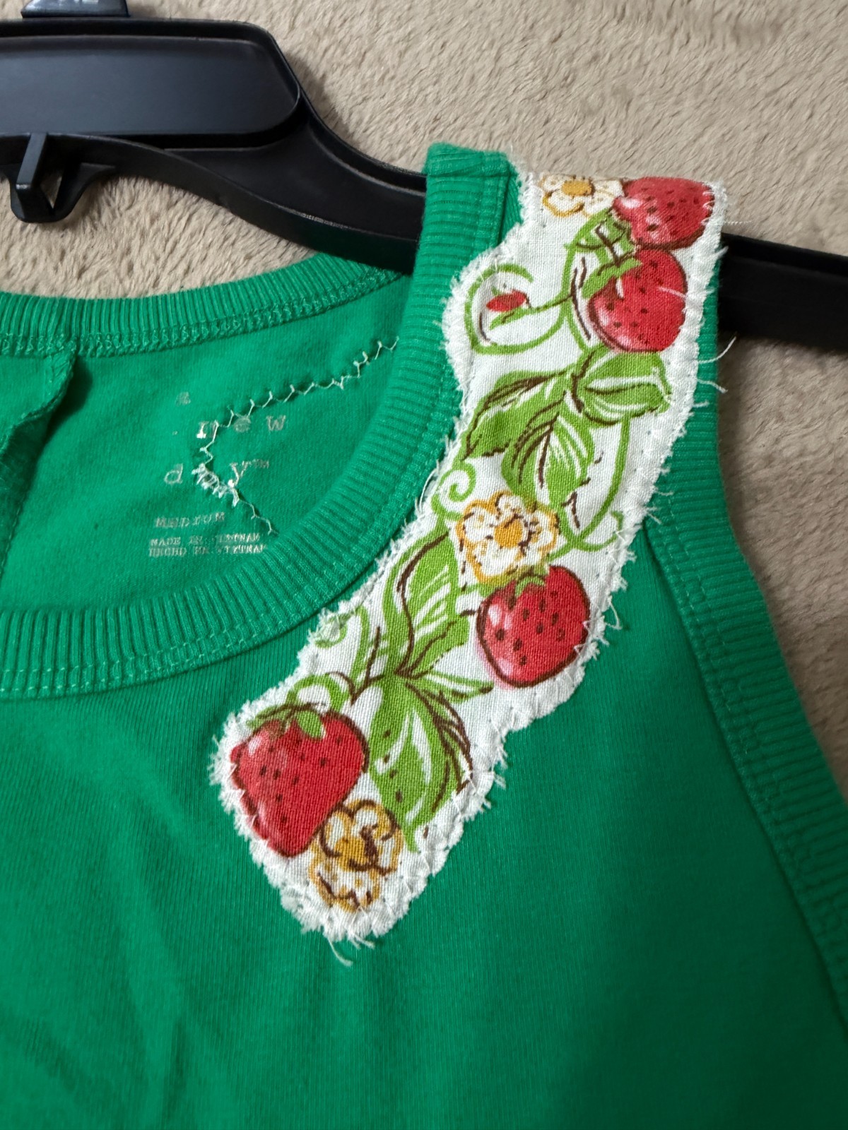 Strawberry Shortcake Upcycled Green Dress Women’s M – Velvet Familiar