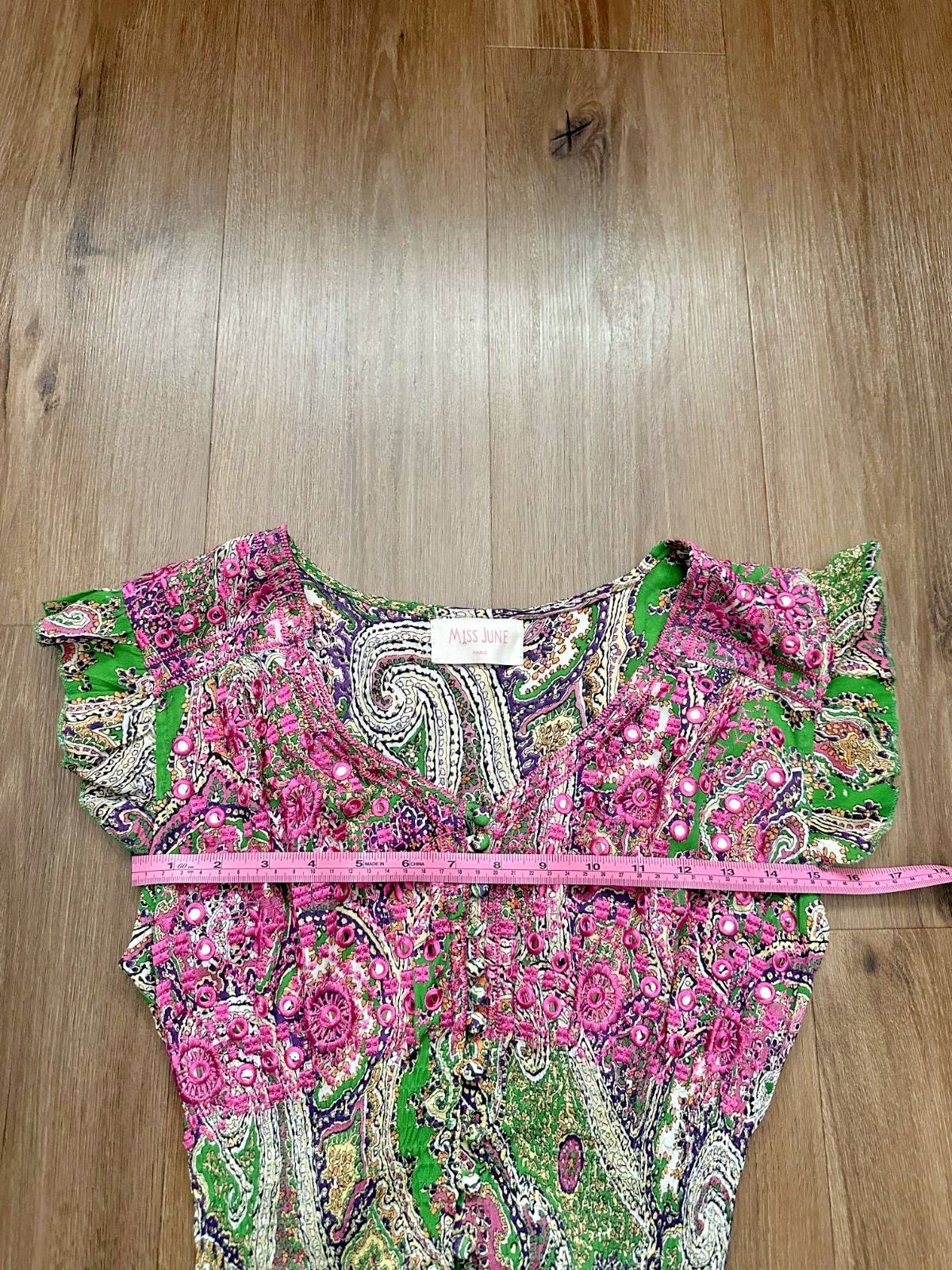 Miss June Dress Legend OS Maxi sequins paisley
