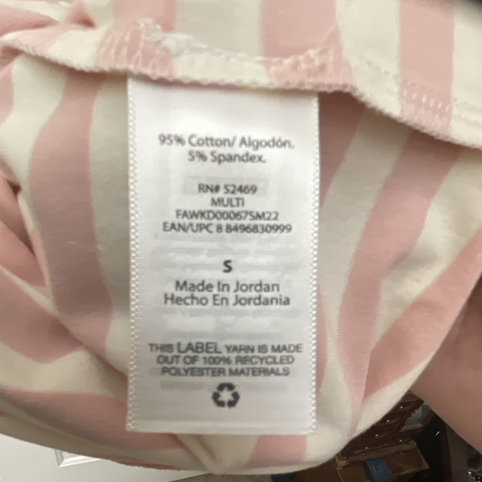 Free Assembly Pink/White Striped Square Neck Ruffle Shift Short Dress S