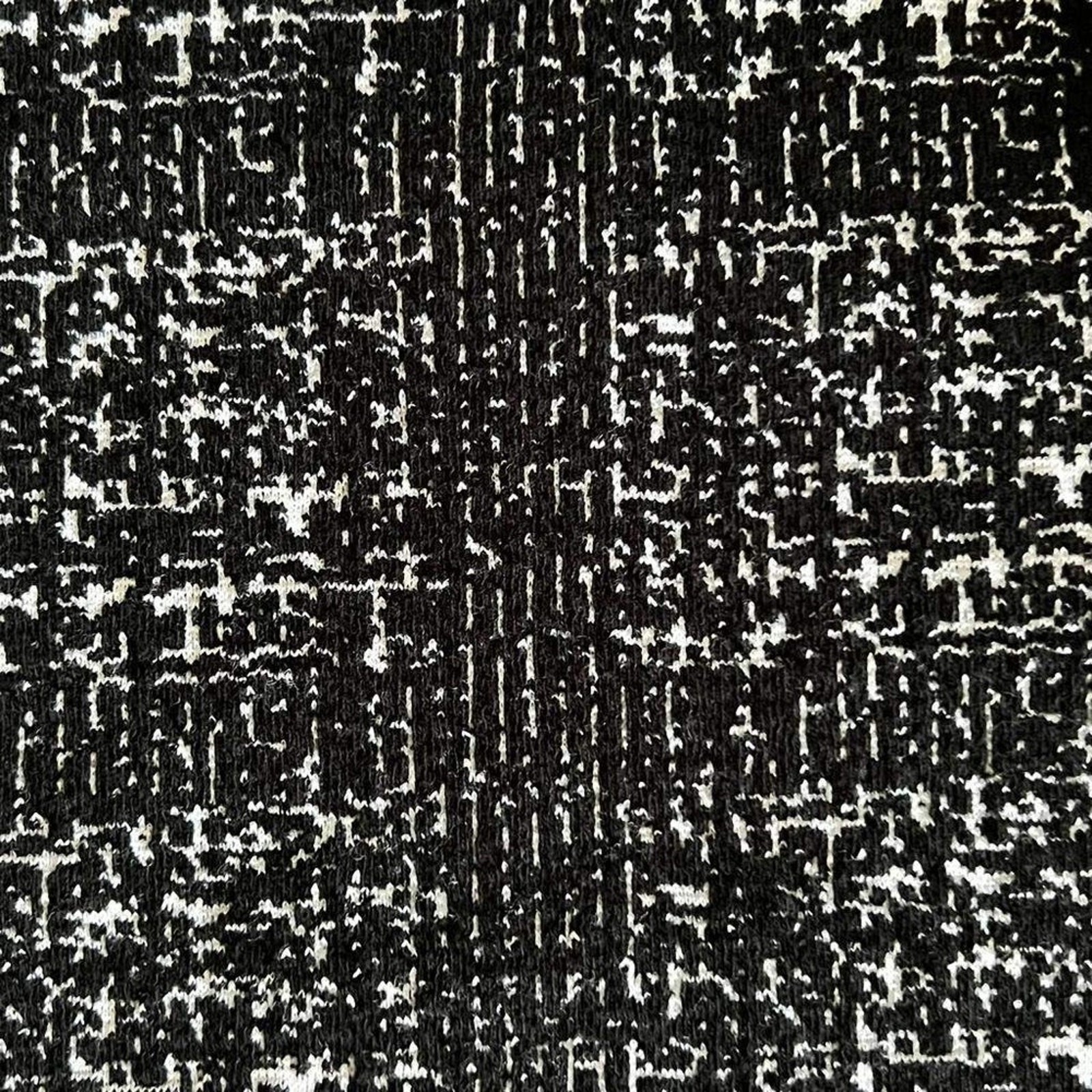 Maison Jules Tweed Dress Size L Flounce Hem Short Sleeve Black and White,