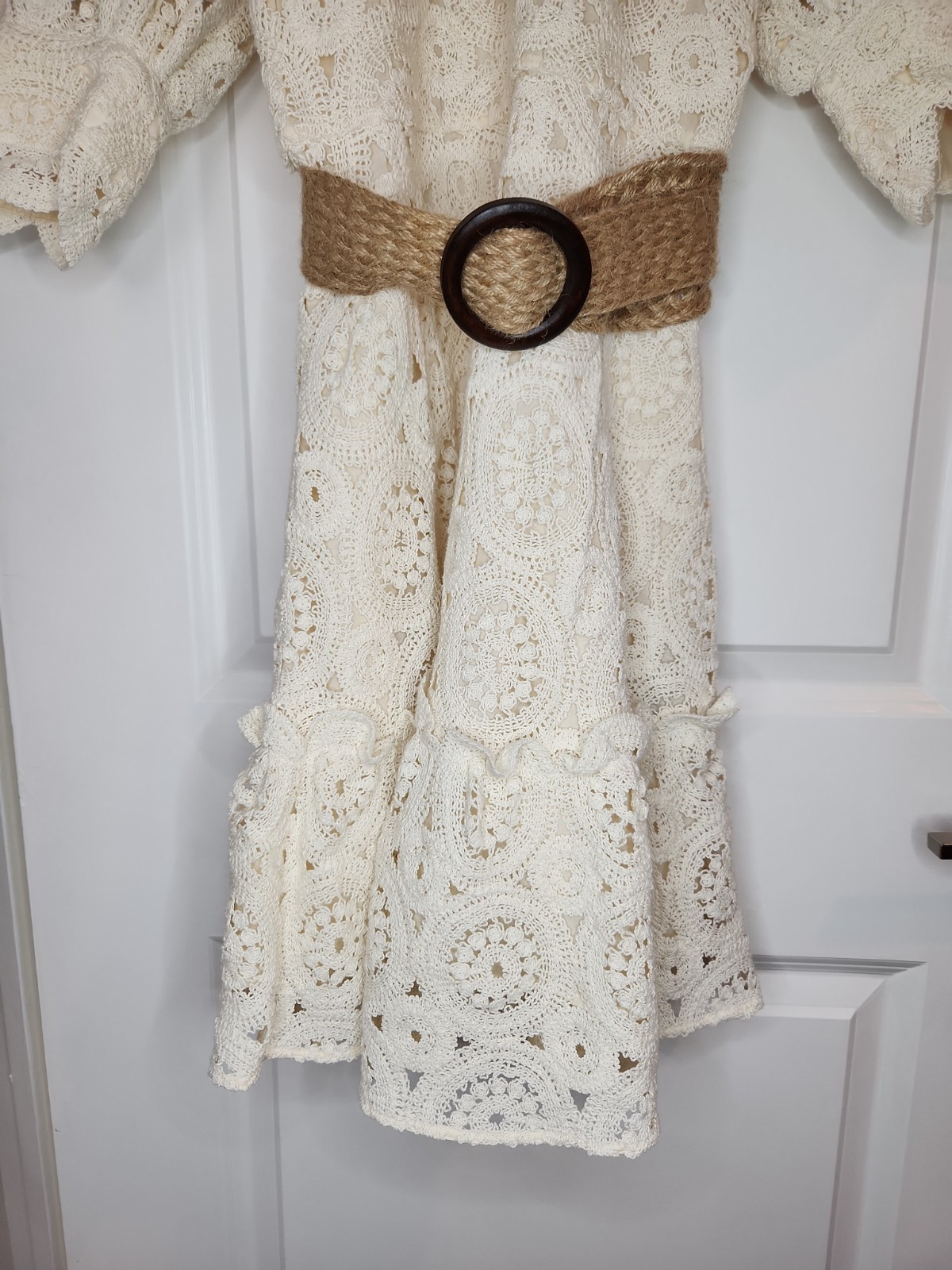 Ted Baker Susena Cream Crochet Lace Lined Mini Dress Sz 12 Women’s Lined