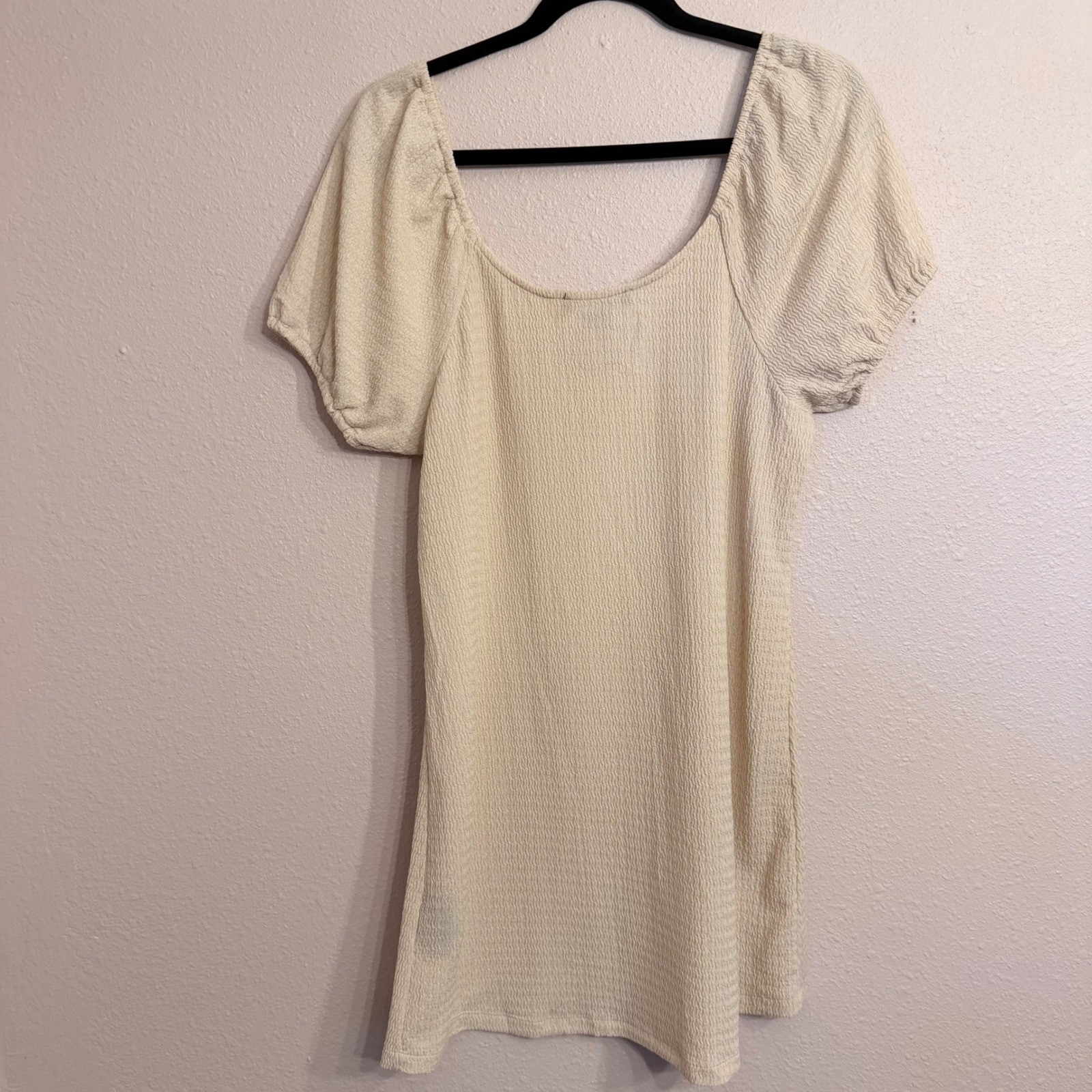 Sanctuary Womens Cream Textured Button Front Mini Dress CD1697NC1 Size M