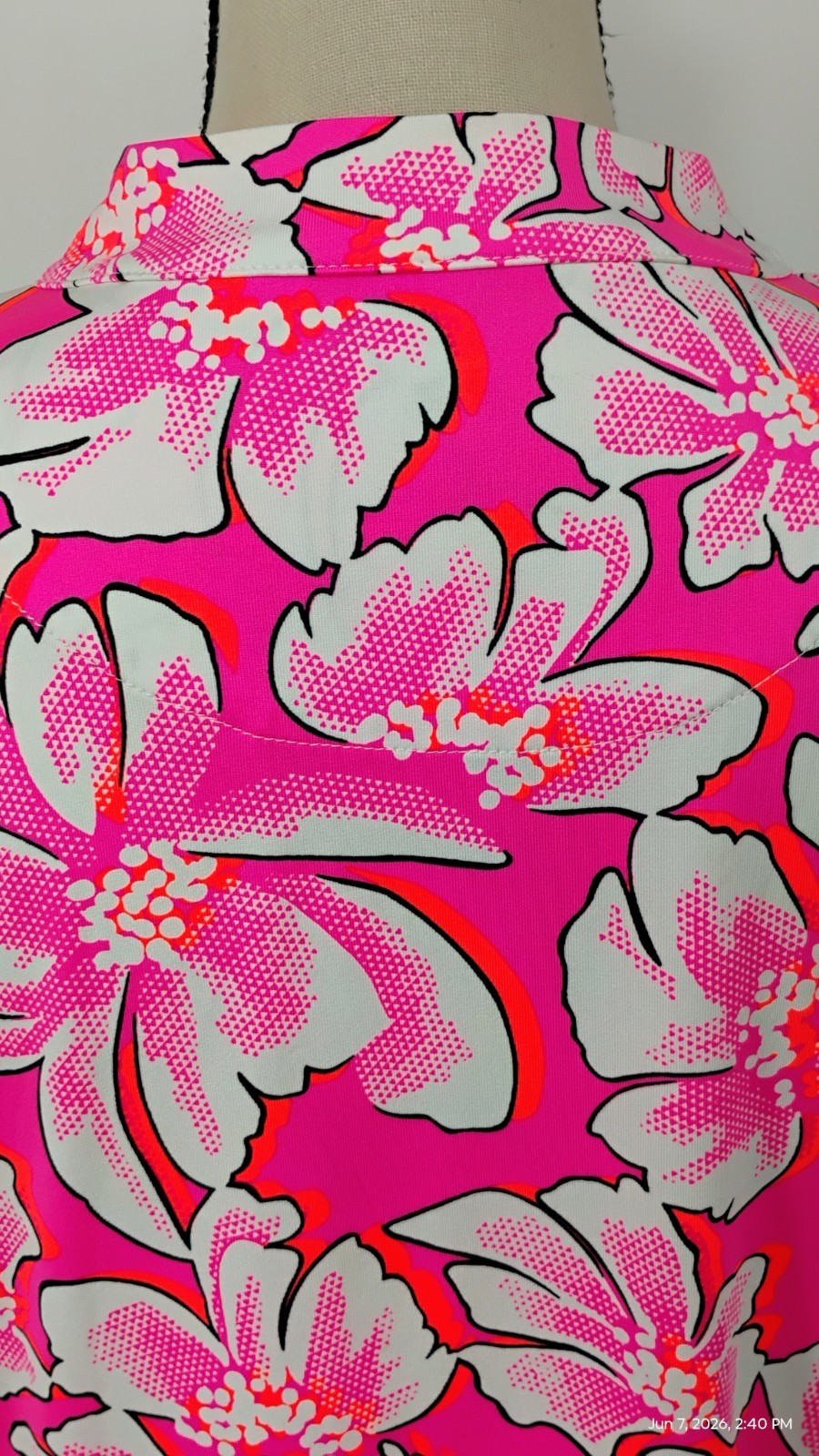 NEW Tail Activewear Nabila Sleeveless Dress UPF 50 Pink Sugar Blossom Floral XL
