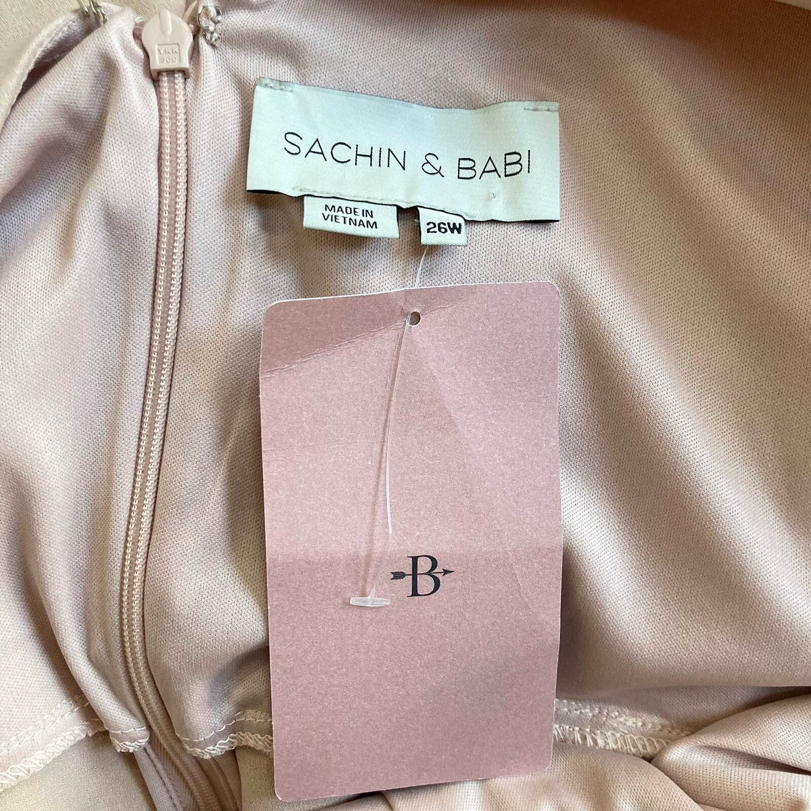 BHLDN Sachin & Babi Beckett Satin BridesmaidMaxi Dress in Oyster, Size 26W