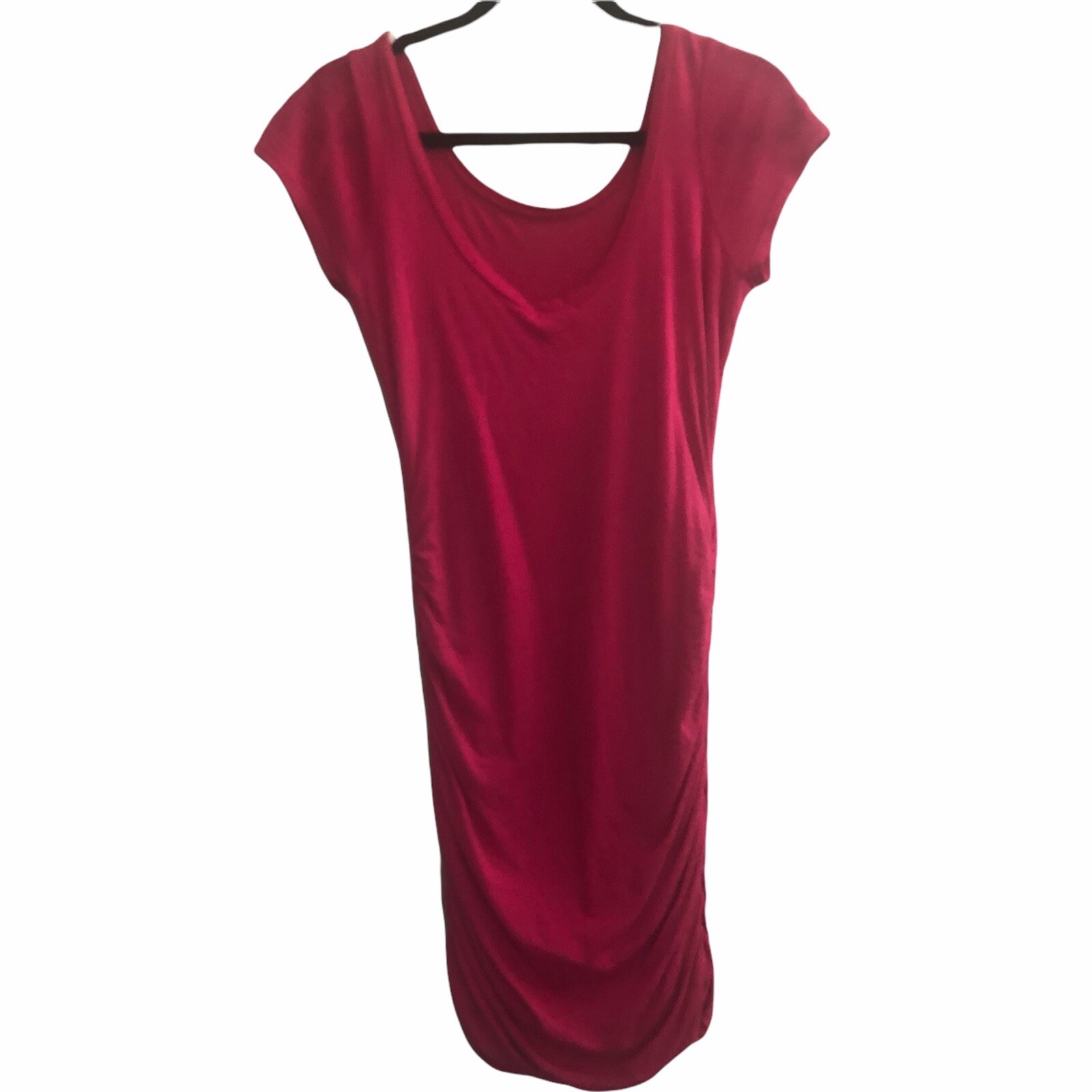 NWT Splendid Womens Small Pink Ruched Sides Bodycon $98 Barbiecore Modal #2830