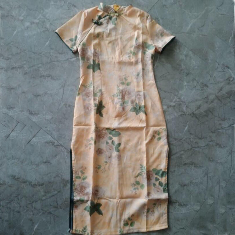 Women Sexy Qipao Dress Cheongsam Chinese Style Traditional Floral Print Party
