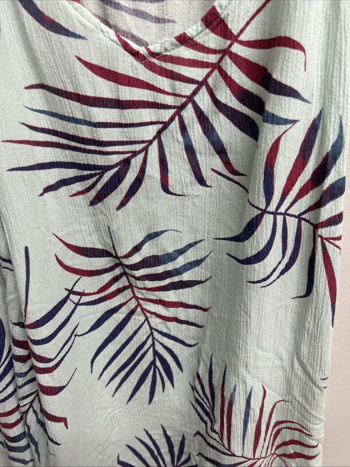 Lagaci Tropical Palms Mini Cover-up Green Multicolor M Strappy V-Neck Pockets