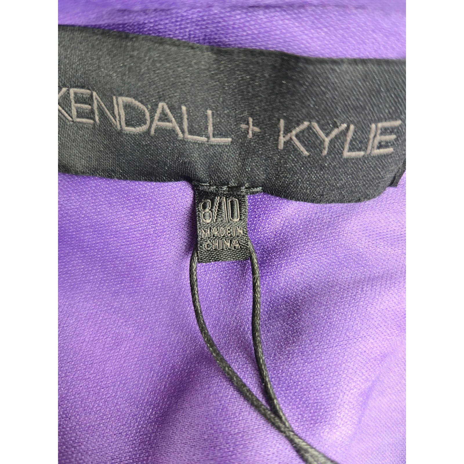 Kendall + Kylie Purple Orange Metallic Striped Pleated Maxi Dress Size 8/10