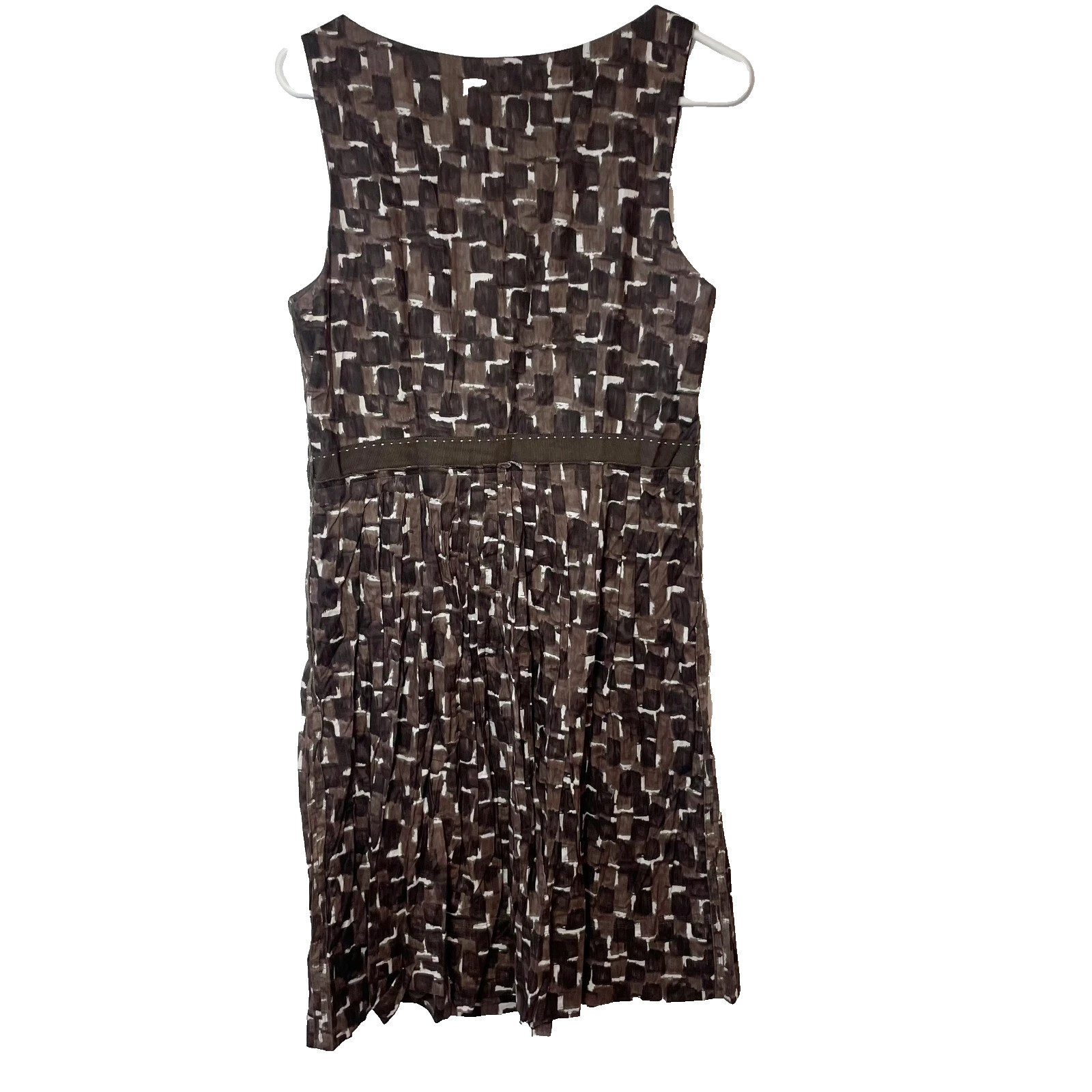 Elie Tahari Sleeveless Empire Waist A-Line Dress Womens 0 Multicolor Lined Zip