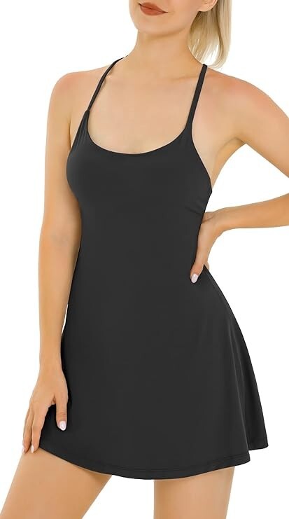 Heathyoga Womens Tennis Dress with Built in Shorts Workout Athletic,Golf M
