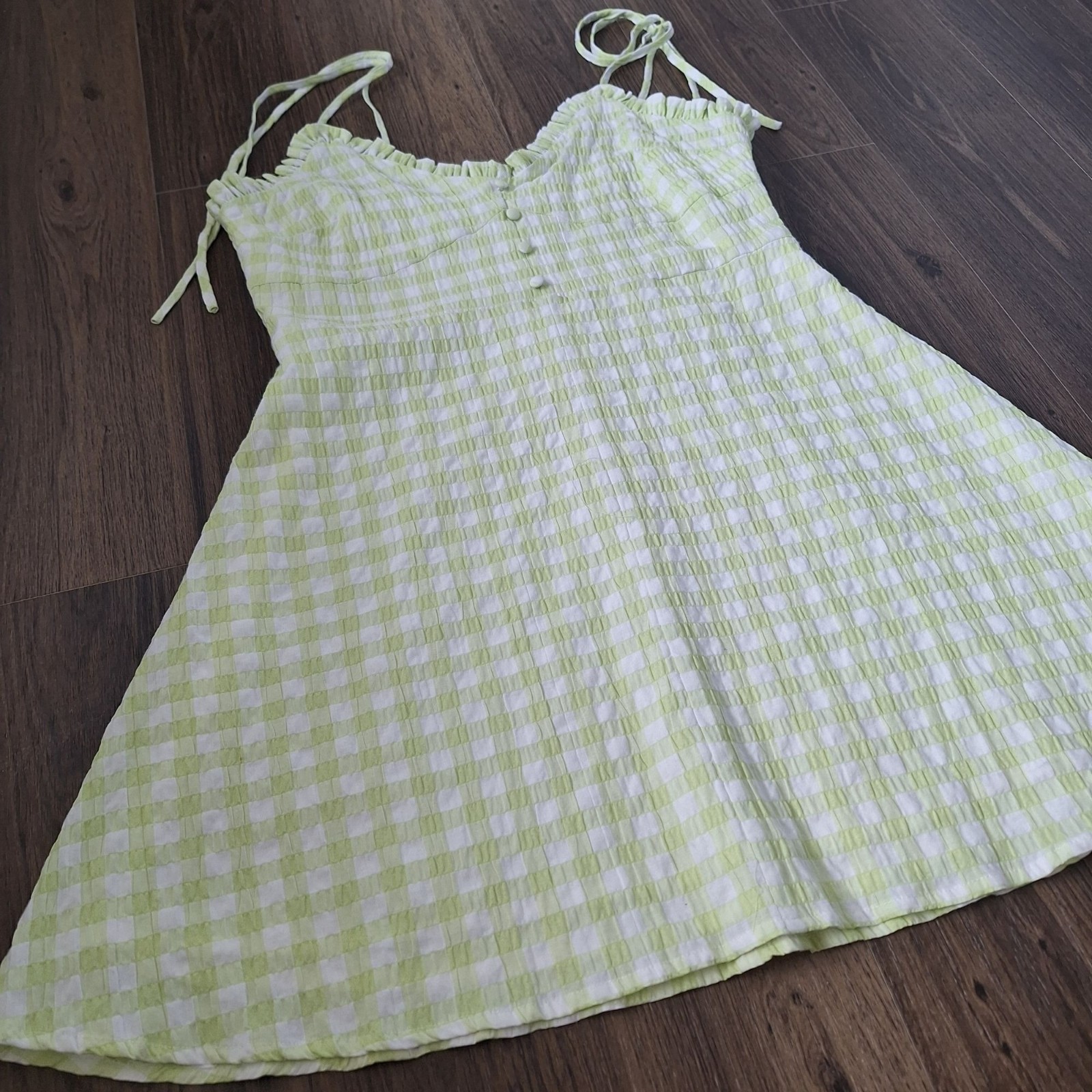 💙 GB Gingham Dress Size M/L Coquette Girl Romantic Girly