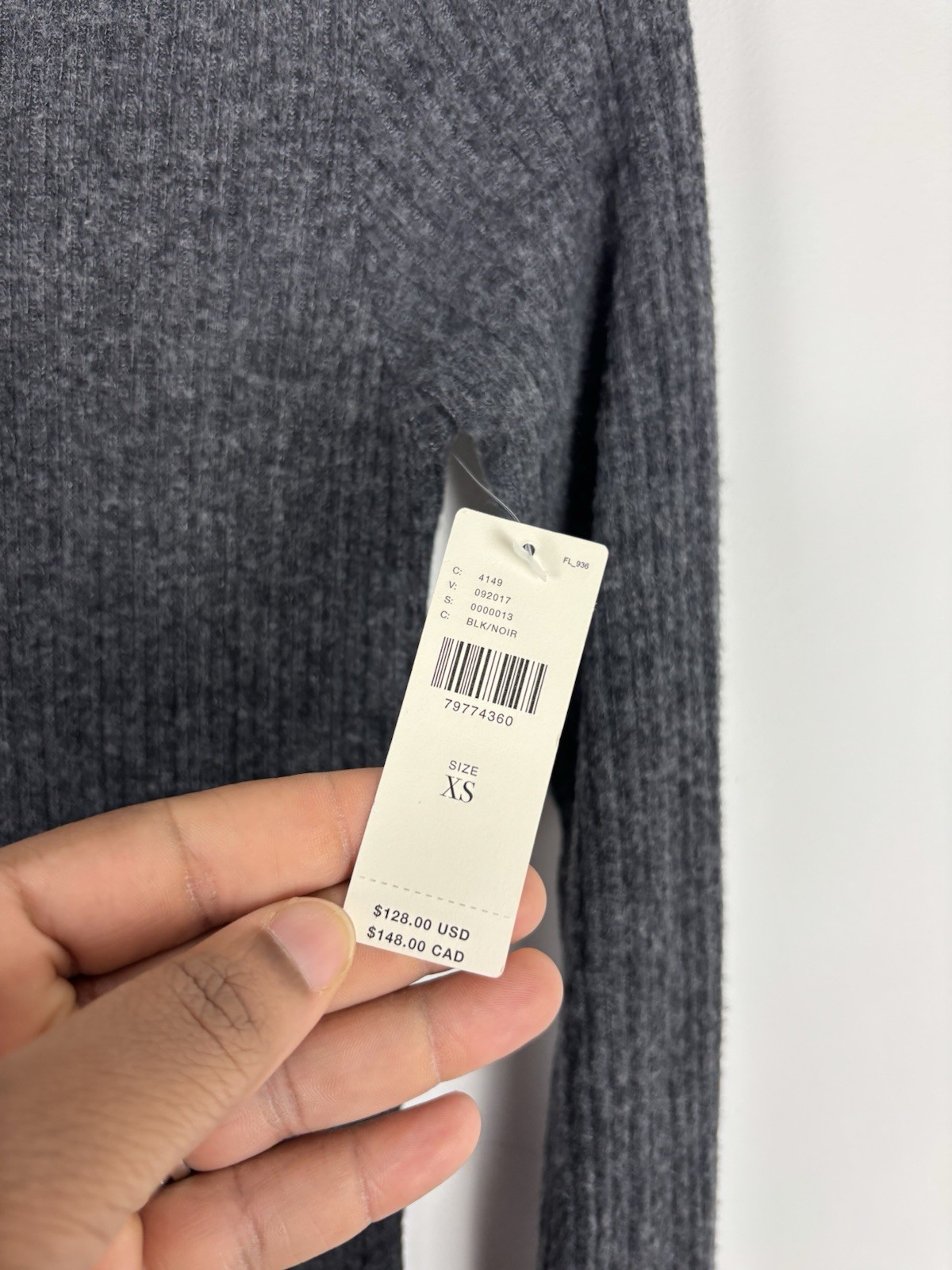 Nwt Daily Practice Sweater Dress Size Xs Gray Turtleneck Ribbed Midi Splits