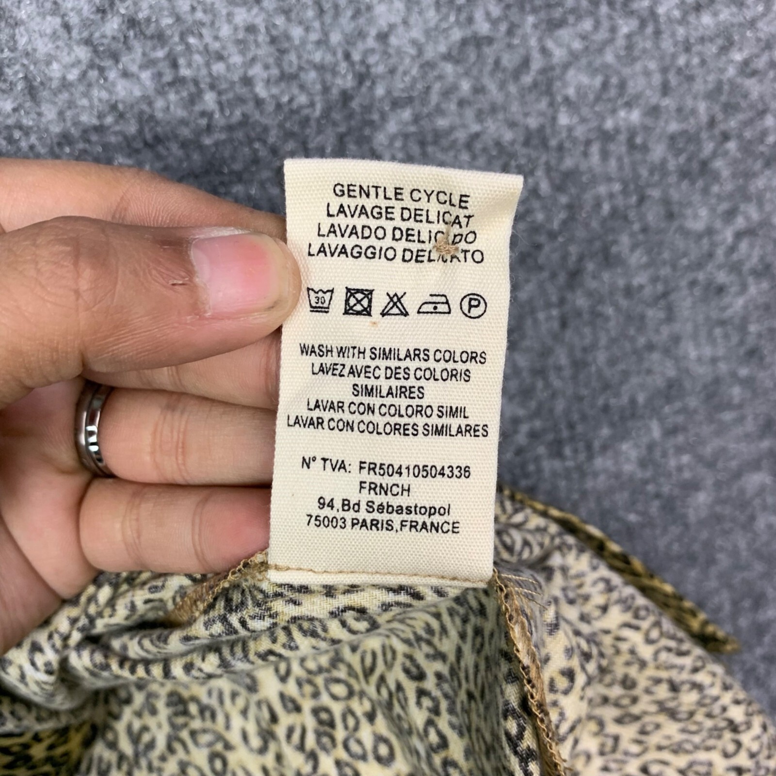 NWT $195 FRNCH Paris Juliette Leopard Print Tie Waist Button Down Maxi Dress XS