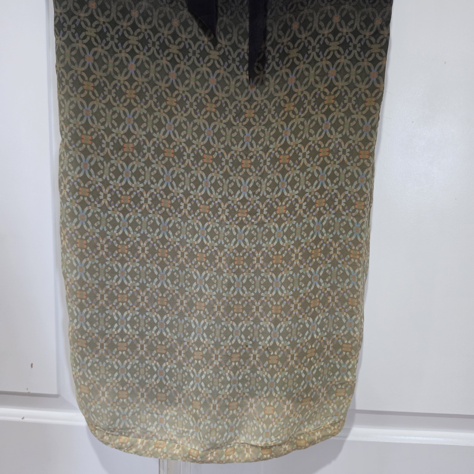 Anthropologie Tanvi Kedia Avizeh Black Motif Patchwork Boho Beaded Dress XS
