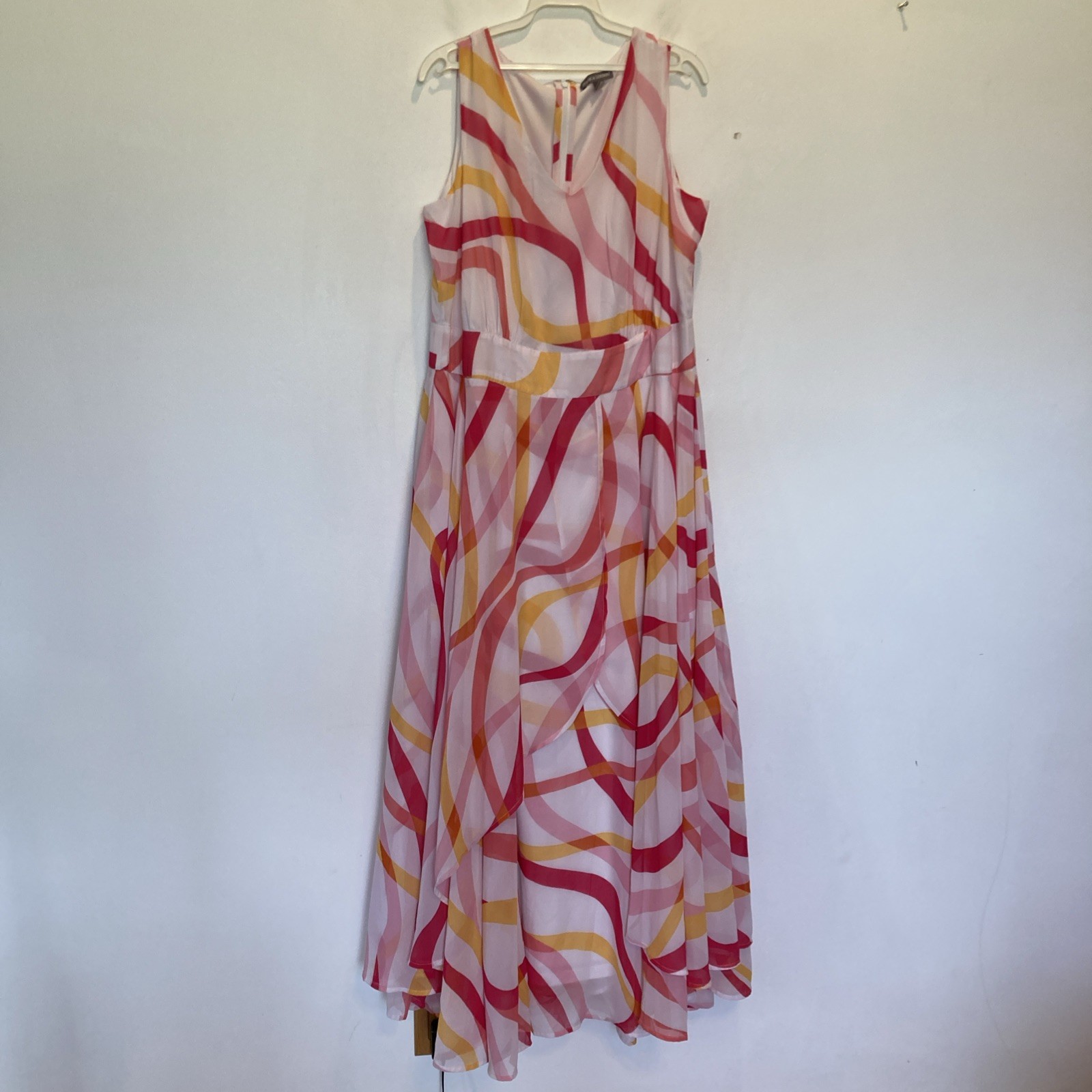 Jessica London size 14 W multi – color long sleeveless pretty Summer dress