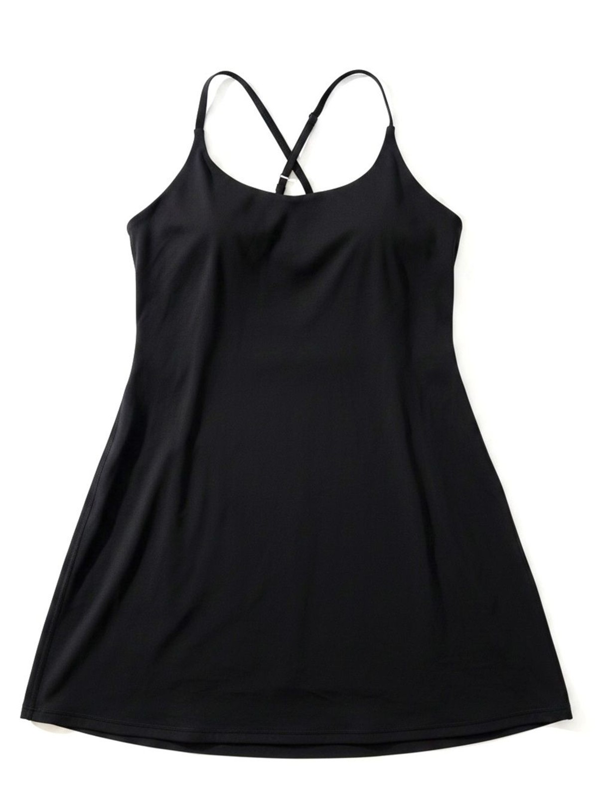 IUGA Black Athletic Dress with Built In Shorts Pockets Tennis Golf