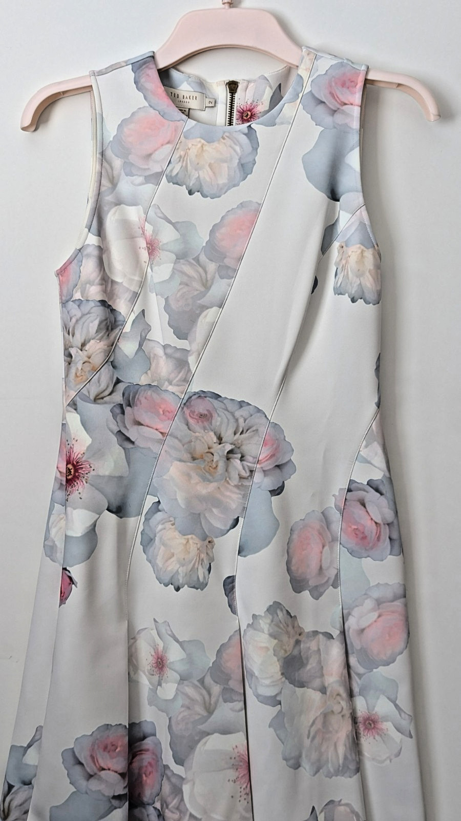 Ted Baker Floral Short Dress Multicolour Wedding Guest Cocktail Night Out Size 2