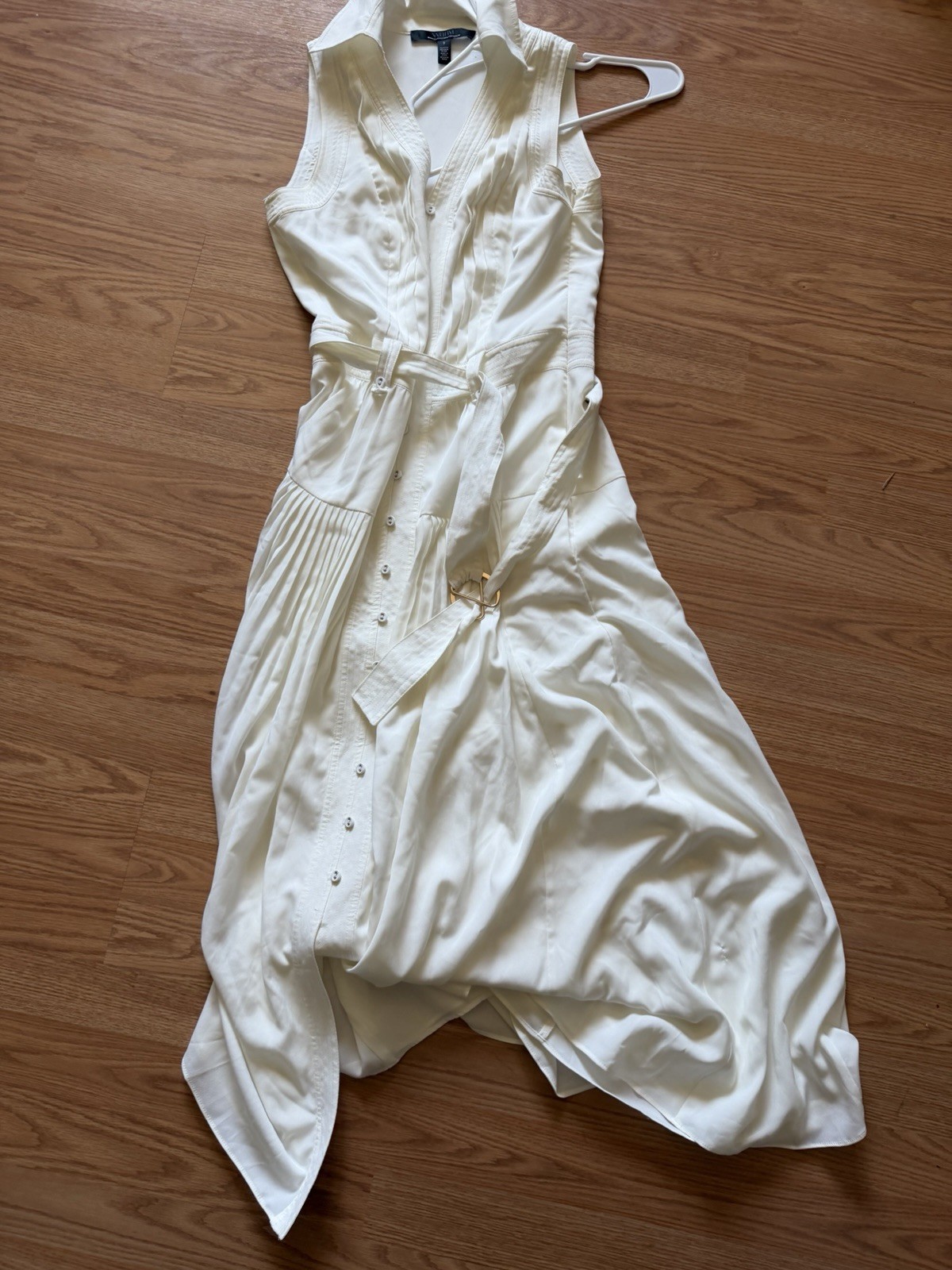 WHBM Sleeveless Utility Collar Midi Dress Size 2