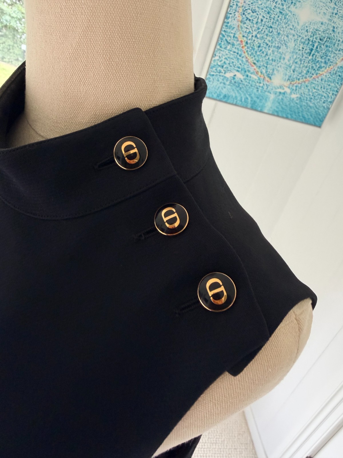 Christian Dior Black High neck Sleeveless Dress – CD Buttons
