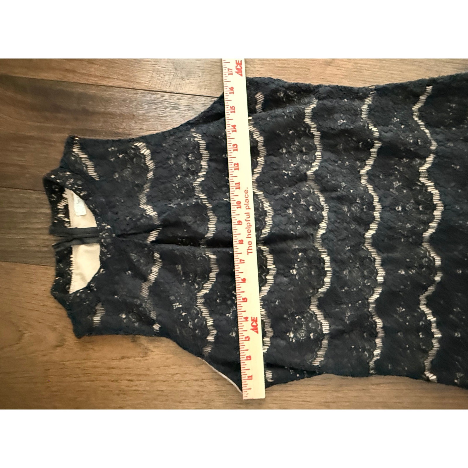 Love Fire Black Lace Overlay Mini Dress Sz L High Neck Sleeveless Bodycon