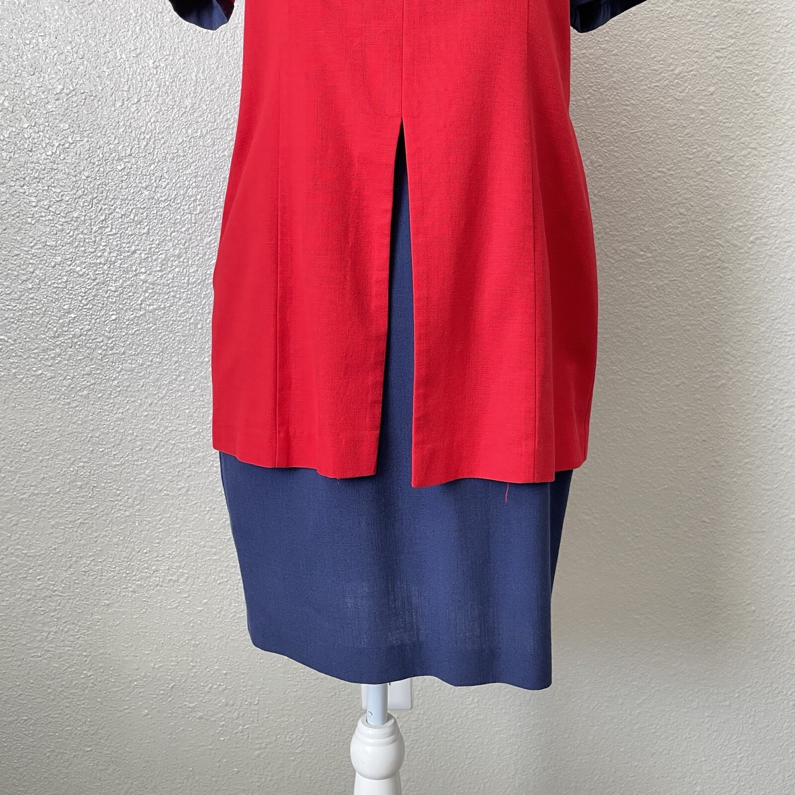 Jessica Howard Petite Vintage Retro Navy Military Dress Set Nautical Tailored 12
