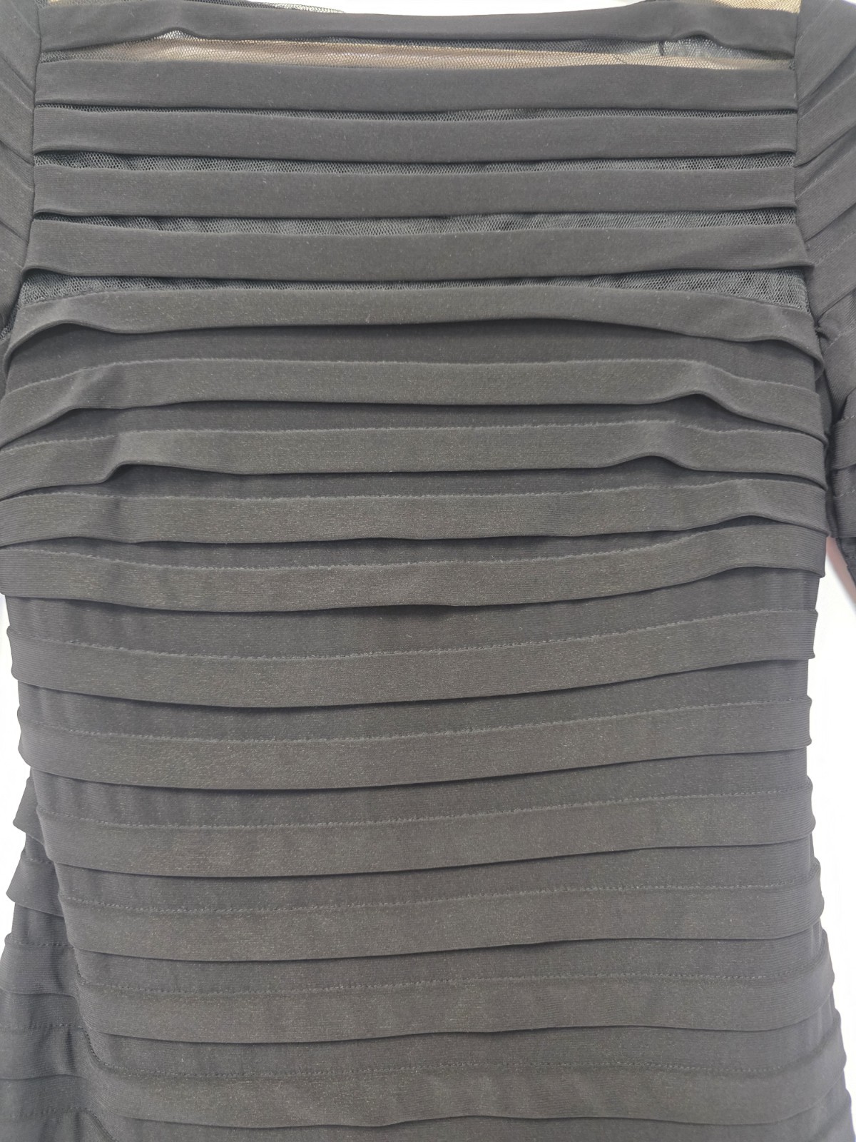 NWT Adrianna Papell Mini Dress Sheath Size 8 Wedding Guest Sheer Evening Party