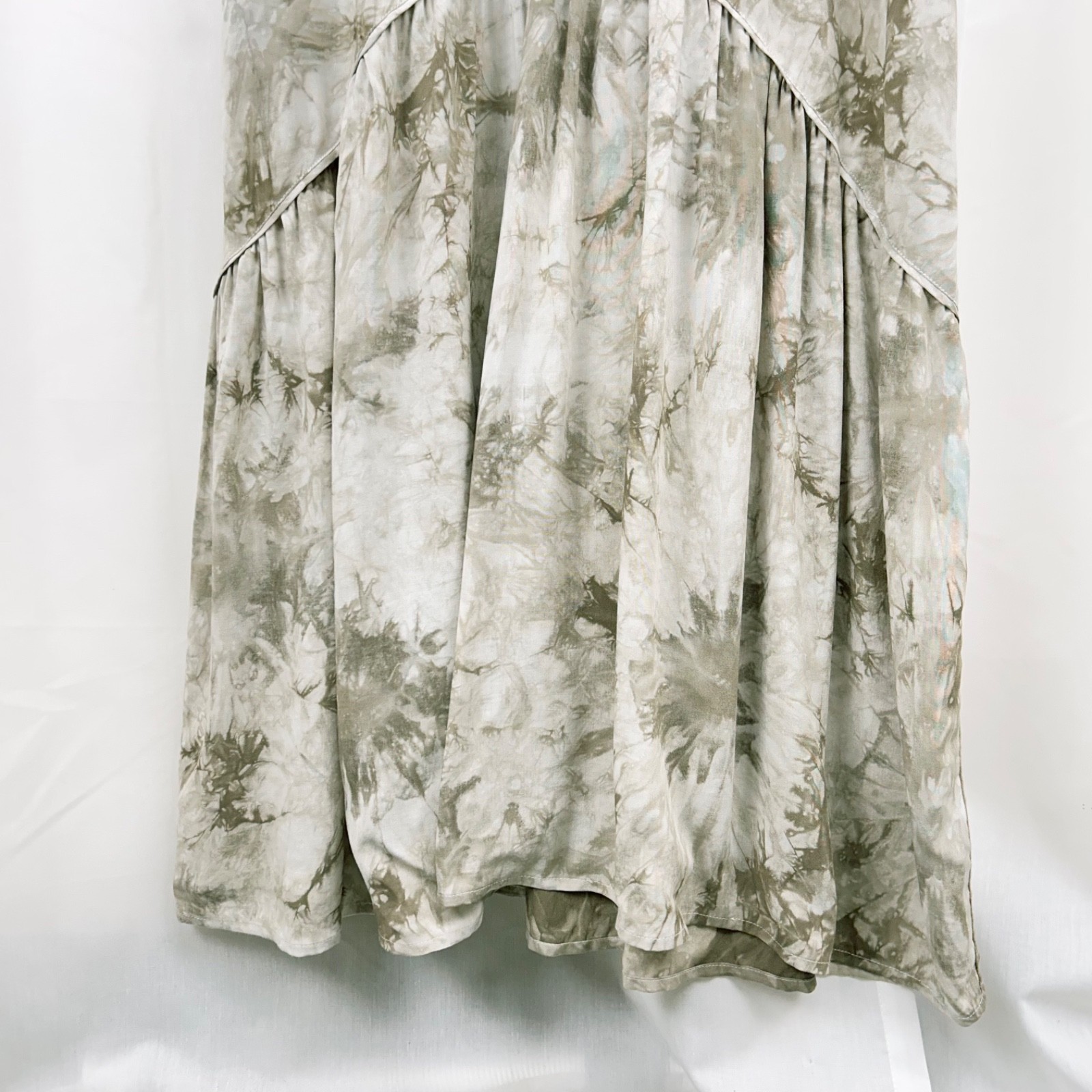 Tribal Brand Sleeveless 3-Tiered Boho Maxi Dress “Fern” Tie Dye XS